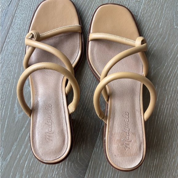 Madewell Tan Sandals with Geometric Straps - Picture 1 of 5